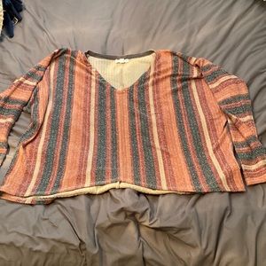 Coco + Jaimeson striped oversized sweater